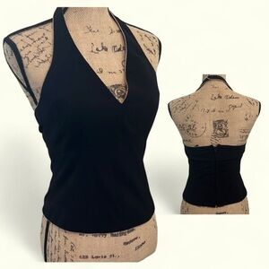 The Limited - Elegant Black Halter Top, Size 4